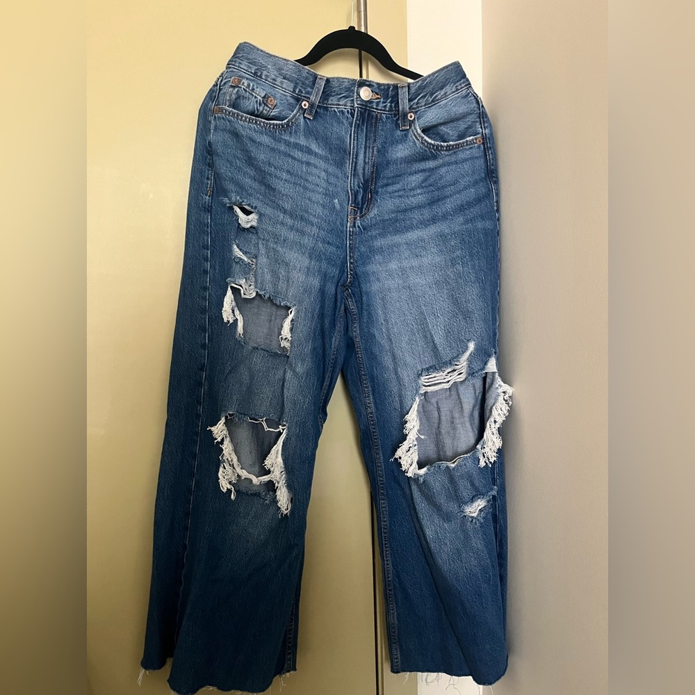 Brand new high rise wide leg jeans